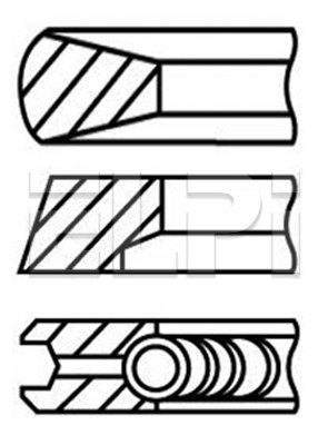 Set segmenti piston LP182 2605 STD ELPI